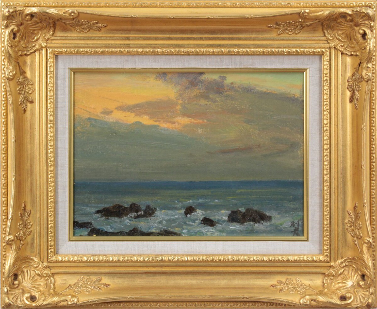 Pintura al óleo Toshihiko Umi Sea (Choshi) [Auténtica garantizada] Pintura - Galería Hokkaido, Cuadro, Pintura al óleo, Naturaleza, Pintura de paisaje