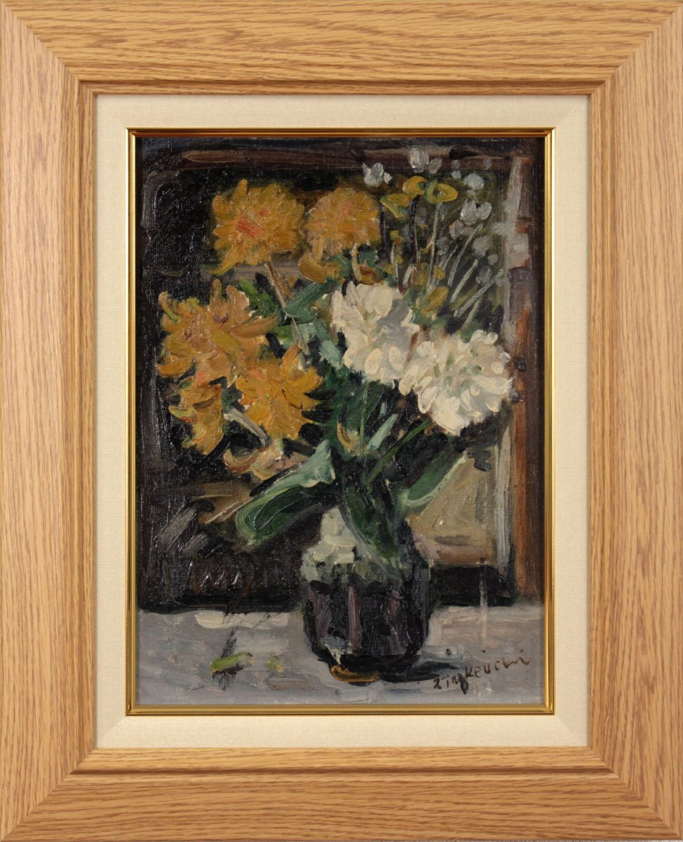 Pintura al óleo de flores de Ichiro Takeuchi [Auténtica garantizada] Pintura - Galería Hokkaido, Cuadro, Pintura al óleo, Naturaleza muerta