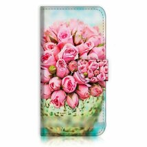 iPhone 15 iPhone 15 Pro 薔薇 バラ 花柄 フラワー スマホケース 手帳型ケース スマートフォン カバー_画像1