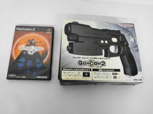 PS2 23-035 ソニー sony プレイステーション2 PS2 プレステ2 ガンコン2 銃型 コントローラー ソフト セット ナムコ GUN CON 動作確認済