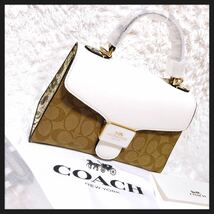 新品 正規品 COACH ショルダーバッグ シグネチャー C1325 IMOTV レディース ベージュ ホワイト ゴールド_画像1