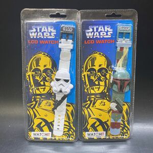 未開封 スターウォーズ STAR WARS WATCHIT LCD WATCH 腕時計 2種セット 稀少 レア 非売品