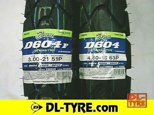 [前後セット] DUNLOP 新品 D604 3.00-21 4.60-18 [TTR DR XLR DT]