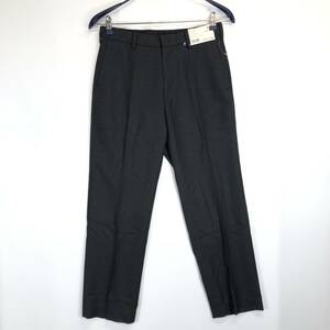 タグ付き UNIQLO ユニクロ ウールブレンドノータックパンツ 73cm 324-080747 ダークグレー