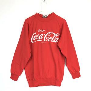 デッドストック 80s 90s GALBE ギャルブ Coca・Cola コカコーラ コットンスウェット レッド Mサイズ