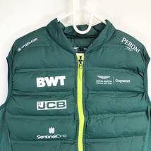 Aston Martin Racing Gilet Vest F-1 アストンマーティン オフィシャル ダウンベスト アウター ベスト グリーン Lサイズ_画像2