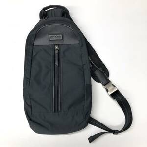 COACH コーチ ワンショルダーバッグ ナイロン レザー ブラック系 c1282-f70692