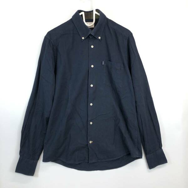 バブアー Barbour 長袖ボタンダウンシャツ コットン ダークネイビー Sサイズ TAILORED FIT MSH3532NY91