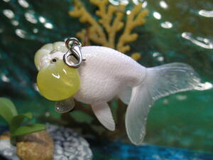 * lovely goldfish strap for mobile phone water foam eye ( white )... strap * Point accessory netsuke acid howe gun 