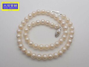 Akoya Pearl Pearl Collece Silver Classp 6.5-7.0 мм 38см 24,2 г использован B [бесплатная доставка] C-8981