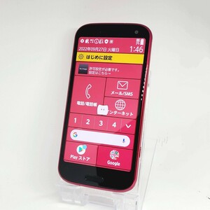 最新モデル☆未使用新品☆SIMロック除済み☆ らくらくスマートフォン F-52B ピンク 赤 5G対応 本体 らくらくホン 富士通 02 レッド