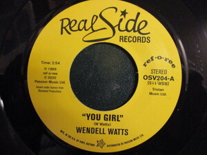 Wendell Watts ： You Girl 7'' / 45s (( 69年の サザンソウル Deep Soul )) c/w Kiss A Good Thing Goodbye (( 落札5点で送料当方負担