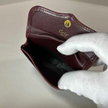 Cartier カルティエ コインケース 小銭入れ　 マストライン ヴィンテージ 半月 ボルドー【中古品】_画像7