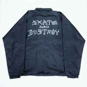 1990'S アメリカ製 THRASHER スラッシャー ナイロンコーチジャケット sizeL (ビンテージ VISION BUTTSTAIN SANTA CRUZ ZORLAC POWELL VANS