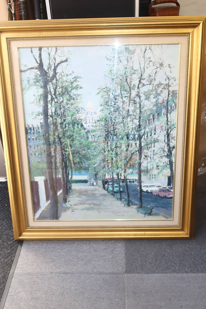 ▲▽Collection only Authentic oil painting Nori Odagiri Autumn in Montmartre F20△▼, painting, oil painting, others