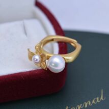 リング 真珠指輪 真珠アクセサリ 天然真珠 淡水真珠 本真珠 誕生日プレゼント 新型 女性 フリーサイズ 上質真珠 パーティー 新品 zz49_画像4
