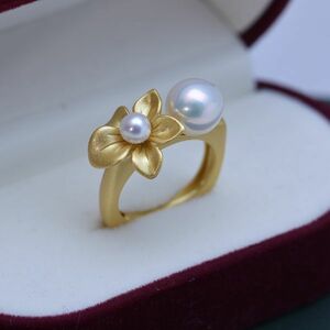 リング 真珠指輪 真珠アクセサリ 天然真珠 淡水真珠 本真珠 誕生日プレゼント 新型 女性 フリーサイズ 上質真珠 パーティー 新品 zz49