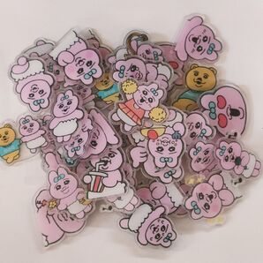 アクリル 素材 デコパーツ 5個 おぱんちゅうさぎ