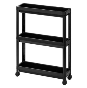 送料無料！新品 即決 IKEA イケア VESKEN ヴェスケン ワゴン 305.507.84 ブラック バスルーム キッチン 収納