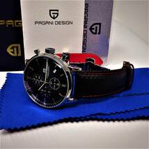 新品・パガーニ腕時計メンズ・VK67クロノグラフクォーツ式スモールセコンドビジネスモデル腕時計 ・本革ベルト・オマージュ・PD-2720_画像9