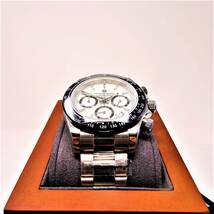 新品・パガーニデザイン・メンズ・セイコー製VK63クロノグラフ式腕時計 ・オマージュウオッチ・ステンレスモデル・ホワイト文字盤文字盤 _画像2