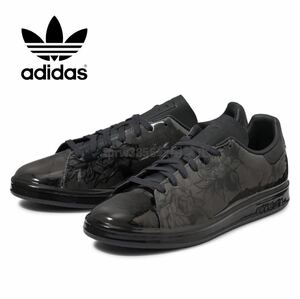 新品未使用 adidas スタンスミス【26cm】定価17600円 STAN SMITH スニーカー 靴 アディダス STANSMITH シューズ 黒 6635 花柄 陶磁器