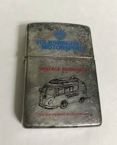 ★★★★ ZIPPO ★ VOLKSWAGEN MOTORSPORT - VINTAGE CUSTOMS ★希少・ヴィンテージ★ZIPPO ジッポー★ E- XI- 1995年製造