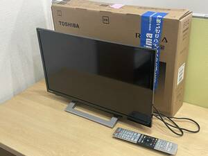 【21719】TOSHIBA 東芝 REGZA レグザ 液晶テレビ 24V34 2022年製 取扱説明書/リモコン/元箱付き 通電確認済み