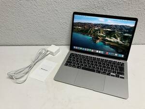 【美品】Apple MacBook Air M1チップ メモリ8GB SSD256GB 13.3インチ A2337 MGN93J/A 充放電回数2回[シルバー]