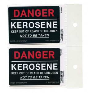 2 pieces set KEROSENE DANGER autograph sticker ( black base )[03MB]