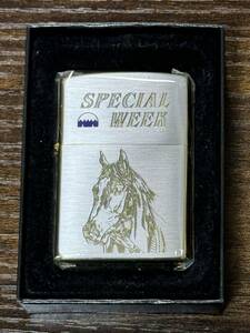 zippo スペシャルウィーク 4冠馬 Special Week 年代物 2000年製 G1 JRA GOLD 4面ゴールド 両面デザイン 競走馬 ケース 保証書