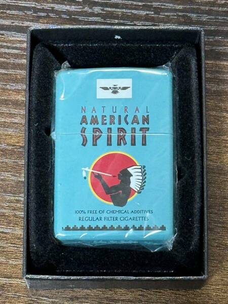 zippo NATURAL AMERICAN SPIRIT 限定品 アメリカンスピリット 2004年製 ターコイズ デッドストック ケース 保証書