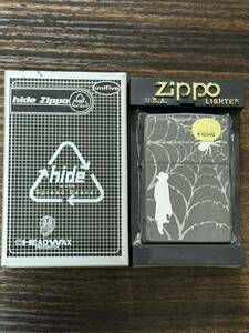 zippo hide with Spread Boaver XJAPAN 3面加工品 ヒデ 年代物 2002年製 HEAD WAX アーティスト スパイダー 蜘蛛 専用プラケース 保証書