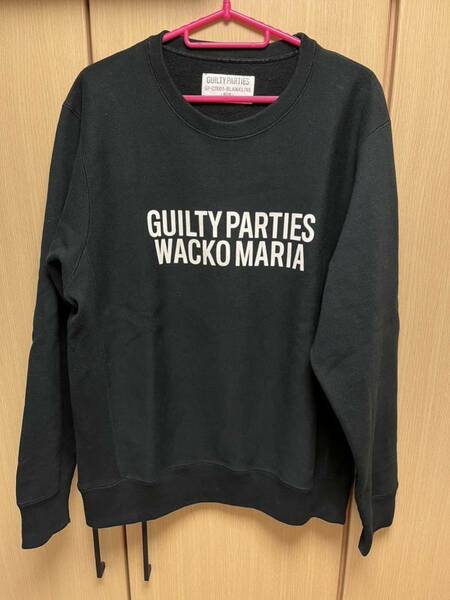 正規 20SS WACKOMARIA THE GUILTY PARTIES ワコマリア プルオーバー スウェット シャツ 黒 M GP-C0001-BLACKLINE-BOB-NICETIME