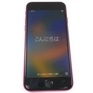 apf341☆iPhone SE（第2世代）64GB レッド SIMロック解除済 バッテリー容量87％ au アイフォン スマートフォン■NK636