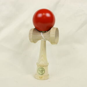 【新品 送料無料】国産 みんなのけん玉・赤 欅材 博進社・富士/KENDAMA　知育玩具/日本おもちゃ/郷土玩具