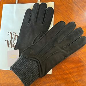 新品　24cm レディース　男女兼用　ヴィヴィアンウエストウッド　 レザー 手袋 革手袋 ラムレザー
