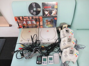 SEGA セガ Dreamcast ドリームキャスト おまとめ 本体 +コントローラー + ソフト4本 バイオハザードコード他 USED ジャンク扱い