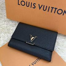 極上美品 LOUIS VUITTON ルイヴィトン カプシーヌ 財布 ブラック _画像1