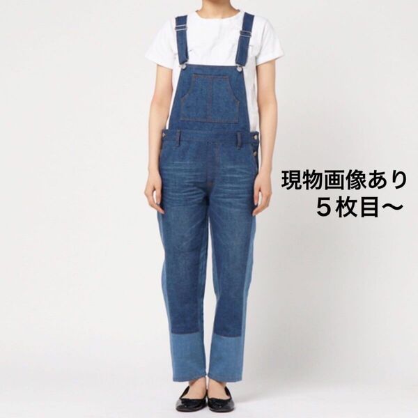 ★新品・未着用★ 【Factor= (ファクターイコール) サロペット デニム】 ユーズド加工 オーバーオール