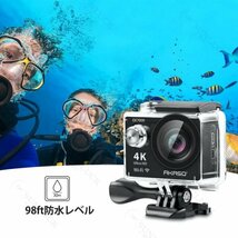 アクションカメラ 4k キャンプ用品 高画質 アウトドア 1600万画素 スポーツ WIFI搭載 車載 1080P マウント バイク用小型カメラ 30M防水_画像7