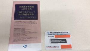 【JR西日本株主優待鉄道割引券／1枚】【JR西日本グループ株主優待割引券のセット】【有効期間:2024年6月30日まで】