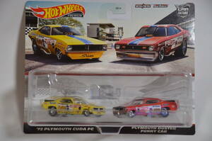 Hot Wheels ’72 PLYMOUTH CUDA FC DUSTER FUNNY CAR Snake Mongoose 2 car set ★HW ホットウィール プリムス スネーク マングース