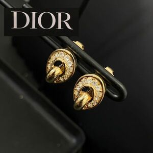 (C111613) Dior ChristianDior イヤリング YG アクセサリー クリスチャンディオール ディオール レディース