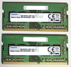 ◆送料無料◆【SAMSUNG PC4-2400T】ノートPC用DDR4メモリ8GB 2枚 計：16GB