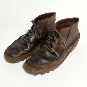 Clarks ☆ レザー デザートブーツ ワラビーブーツ ブラウン US 8 1/2 26.5cm アウトドア キャンプ カジュアル 古着 クラークス■SFW10