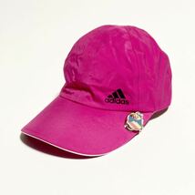 adidas GOLF ☆ ゴルフマーカー付 ナイロン キャップ ピンク 56-58cm ゴルフ スポーツ トレーニング アディダス■SHW202_画像1