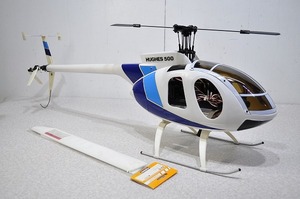 ジャンク■未チェック KYOSHO 京商 RC ラジコン ヘリコプター HUGHES 500 /フタバ MC-114H FP-R115F メインローター EH15