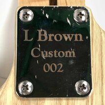 ストラトタイプ エレキギター ナチュラル系 ジョイントプレートにL Brown Custom 002の刻印あり★現状品_画像10