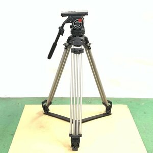 SACHTLER ザハトラー スプレッダー付き三脚 最大伸長:約1580mm 折り畳んだ状態の長さ:約1030mm 本体重量:約9.5㎏●現状品【TB】